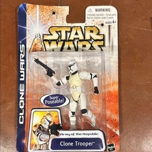 Hasbro Star Wars Clone Trooper Figure - White and Black
